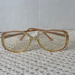 Vintage 80s Genevieve‎ Mo Saphire Women's Eyeglass Frames Brown/Honey